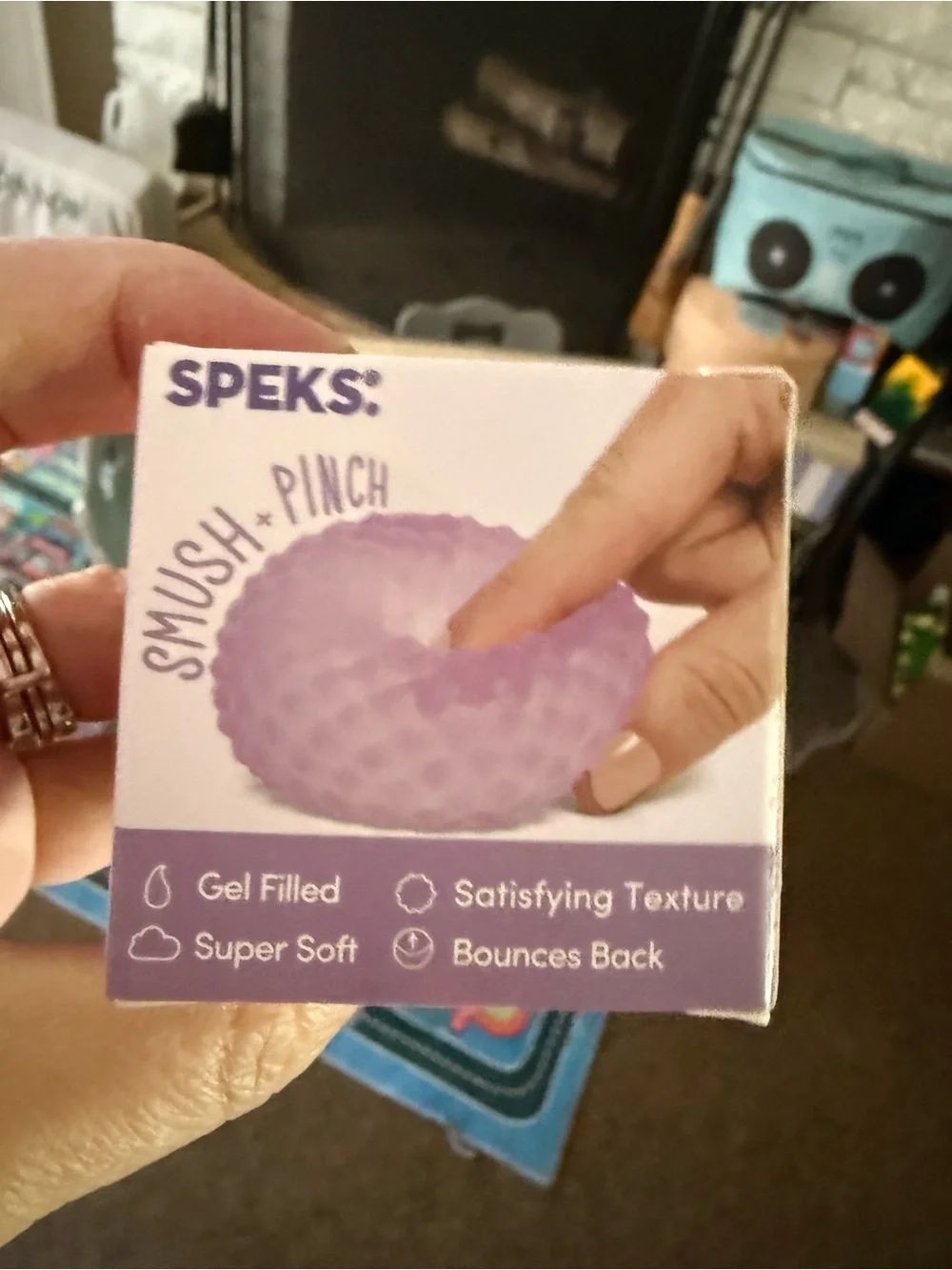 SPEKS Memory Gel Stress Ball - Mist- Scale- purple gump